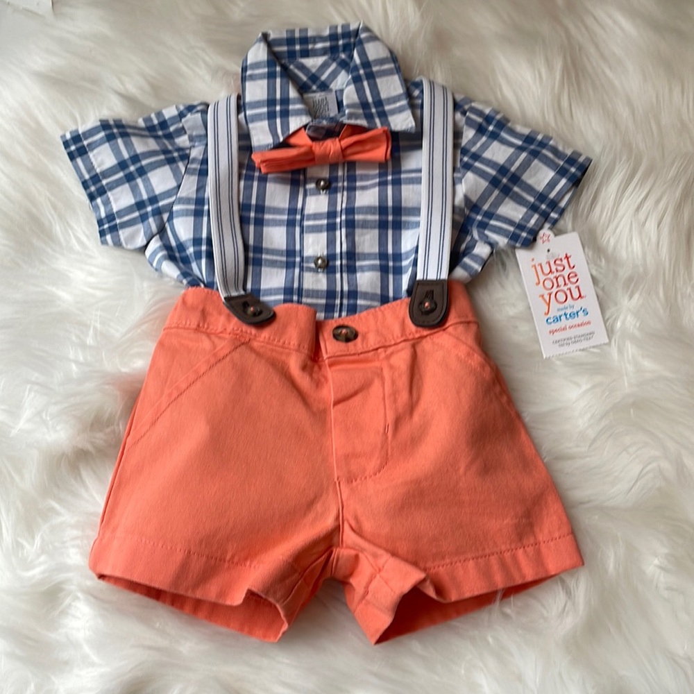 Carter's Special Occasion 3 Piece Set Baby Boy Size 3M.